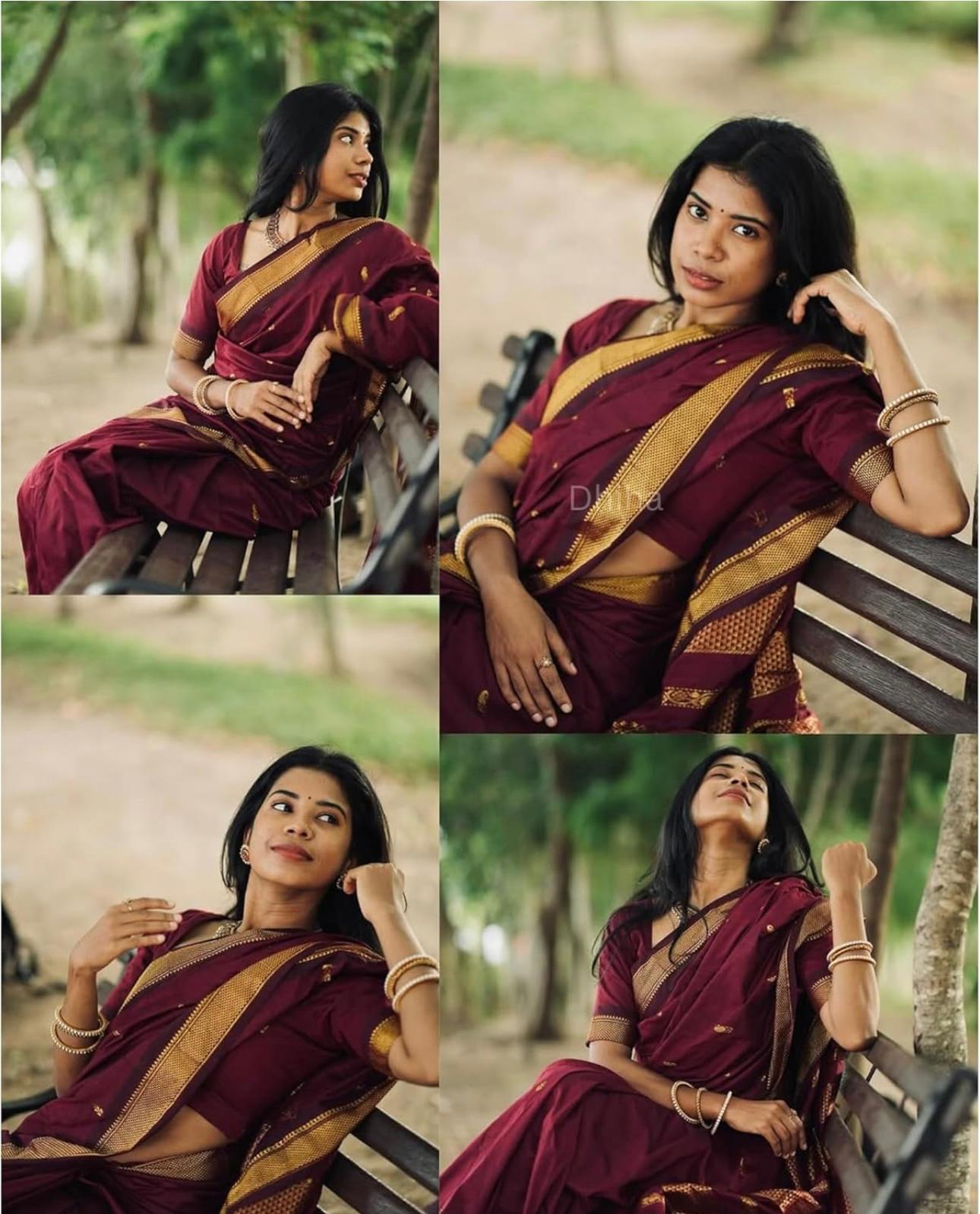 Kanjivaram Pure Silk Art Silk Saree (Maroon & Gold)