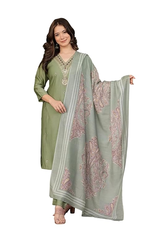 Fabnex Kurta Pant Set Green