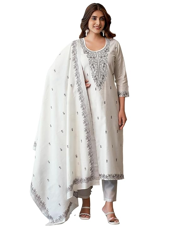 Kurta Pant Set Off White