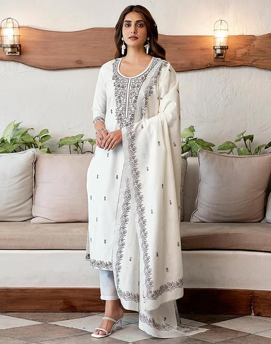 Kurta Pant Set Off White