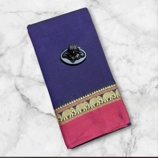 Purple & Pink cotton saree - Can be converted to dance practise saree